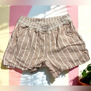 BRIGGS Pink & white cotton stretchy shorts WITH POCKETS LARGE